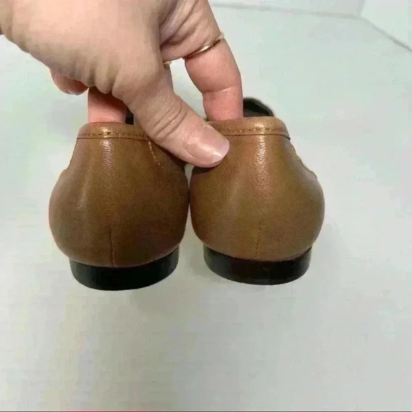 ARRAY Tan Soft Leather Freedom Squared Toes Loafer Flats Shoes Size 7M Boho - Picture 4 of 8